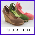 2015 lace up wedge dress wedge shoe shoes for woman woman shoe